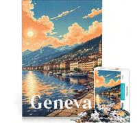 Lakeside Reflections Puzzle da 1000 pezzi per adolescenti | 50x75cm Corsa di velocità delle mani decompressione intellettuale miglioramento dell'amore tra le coppie