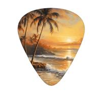Lakeside Sunset Plettri per chitarra, set da 12 pezzi, tre diversi spessori, per chitarra elettrica acustica e altri strumenti