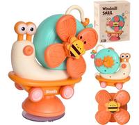 lakigoes Gioco Seggiolone Ventosa,Montessori Sensoriale Giochi per Bimbo 6-12 Mesi, attività Giocattoli Spinner Bambini con Ventose,Bagnetto Bambino Macchinine Regalo per Bambini Bimbo Bimba