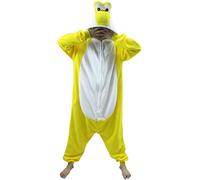 LaKigurumi Pigiama Intero Yoshi Unisex, Costume da Casa in Pile, Disponibile in Verde, Rosa e Blu, Abbigliamento da Notte per Adulti (IT, Alpha JASPO, XL, Giallo)