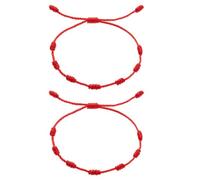 LAKJUOZ 2 Pezzi Bracciali Coppia Filo Rosso Del Destino Braccialetti Hamsa In Di Corda Di Distanza Di Corrispondenza Intrecciati Mano Regalo