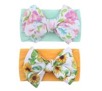 LAKJUOZ 2 Pezzi Fiocco Nascita Bimba, Fascia Elastica, Accessori Neonata, Fascette Per Capelli Per Fiocchi, Regalo Per Bambini Per Foto