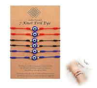 LAKJUOZ 6 Pezzi Braccialetti Malocchio Bracciale Bracciale Occhio Turco Portafortuna Filo Rosso Del Destino Bracciale Regali Per Uomini Donne Ragazzi Ragazze Protezione