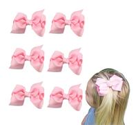 LAKJUOZ 6 Pezzi Fiocchi 8Cm Per Bambine Mollette A Coccodrillo Accessori Per Capelli Per Neonati Bambini Ragazzi Regalo, Fiocchi Capelli Bambina Elastici Capelli Bambina