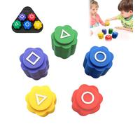 LAKJUOZ Gonggi Korean Game Gonggi Jack Stone Pebbles Set Gioco Attività Famiglia Portatile Per Tutte Le Età Giocattolo Per L'Allenamento Della Coordinazione Occhio-Mano Con Base Triangolare