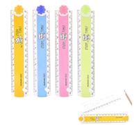 LAKJUOZ Set Di 4 Righelli Pieghevoli 30 Cm, Righello 30 Cm, Morbida Multicolore Strumento Flessibile E Durevole Per Scuola E Ufficio, Ideale Per Disegni Geometrici, Righello Di Misurazione Facile Da R