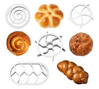 LAKJUOZ Stampi Per Pane, 4 Pezzi, Stampino Per Dare Forma Al Pane, Strumento Per Tagliare Il Pane (Bianco)