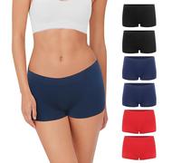 Lakpoau Mutande Boxer Donna Culotte a Pantaloncino Shorts Donna Pantaloncini Boxerino Mutande Comfort Pacco da 6 UN3 L/XL