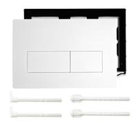 LAKPYN 1 Pezzo Accessorio per Serbatoi d'Acqua in Bagno,Compatibile Placca WC Geberit, Piastra Doppio Scarico (Bianco)