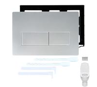 LAKPYN 1 Pezzo Applicabile a Placca WC Geberit,Placca di Comando a Doppio Pulsante,Pannello Serbatoio,Accessorio in Bagno(Placcatura a Specchio)