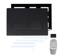 LAKPYN 1 Pezzo Pannello Serbatoio,Placca di Comando a Doppio Pulsante,Accessorio in Bagno,Applicabile a Placca WC Geberit(Nero)
