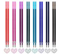 LAKPYN 16 Pezzi Ricariche Penne legami Cancellabili,Punta della Penna 0,7 mm, Per la Scuola e la Vita di Tutti i Giorni(8 colori)