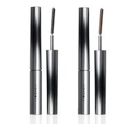 LAKPYN 2 Pcs Mascara Iron Wand Impermeabile Per Ciglia Corte e Sottili,Telescopic Mascara,Nero,Marrone,Bacchetta Di Metallo,Anti-Sbavature,Arricciante e a Lunga Tenuta,Senza Sfaldature,Senza Grumi