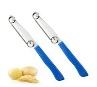 LAKPYN 2 Pezzi Quick Slicing Knife, 2-in-1 Multifunctional Vegetable Fruit Knife, Coltello Per Affettare Rapidamente con Molla Regolabile, Pelapatate Multifunzione in Acciaio Inossidabile