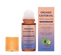 LAKPYN 50ml Organic Castor Oil With Quartz Roller,Organic Castor Oil Roll On,Gently Nourishes Skin