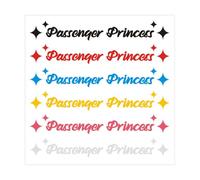 LAKPYN 7 Pezzi Adesivo Passenger Princess, Accessori Per Auto Principessa Passegger, Adesivi Auto Divertenti "Passenger Princess", per Finestrino, Auto Decorazione