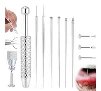 LAKPYN piercing Ear Piercing Aghi Piercing Cono Palla Grabber Strumento per Cambiare Gioielli Acciaio Inox Threadless Inserimento Kit Orecchio Naso Labbro Pancia