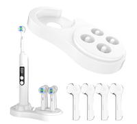 LAKPYN Porta testine spazzolino elettrico per Oral B e serie iO, con 4pcs Copritestine Spazzolino Elettrico