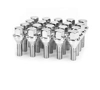 LAKUYRD Bulloni Ruote in Acciaio 20 Pz M14x1.5 Lug Bulloni Mozzo Ruota Bullone 17mm Esagonale, 28mm/35mm/40mm/45mm Filo Bulloni Ruota Dadi Borchie per Berline Coupé(40mm Length)