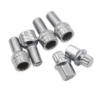LAKUYRD Bulloni Ruote in Acciaio Compatibile con per Golf per Jetta per Passat 8D0601139F 4 Pezzi M14 * 1.5 Parti di Ricambio per Vite di Bloccaggio Bullone Ruota Auto