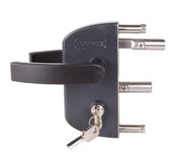 LAKZ P1 - Lucchetto per cancello da giardino, RAL 7016, colore: Nero