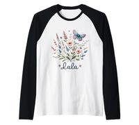 Lala Nonna Farfalla Bouquet Floreale Natura Design Maglia con Maniche Raglan