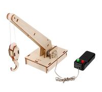 LALADEFIEE 1 set di gru in legno retrò, puzzle, creazione, costruzione, gioco da tavolo impegnativo, giocattolo, kit fai da te, in legno 3D per bambini, giocattolo didattico