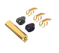 LALADEFIEE 1 Set di Plettri per Chitarra Slide Bar E Pollice - Plettri per Dita in Metallo Slide Open Thumb per Basso E Ukulele Chitarra Acustica Ed Elettrica - Parti di Strumenti Musicali