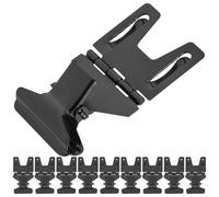 LALADEFIEE 10 Pezzi Clip Porta Cartellini Prezzo in Acciaio Inossidabile Nero Design Versatile e Clip Comoda per Supermercati e Ambienti Retail