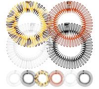 LALADEFIEE 10 Pezzi Pettini Circolari Elastici in Plastica, Fascia Completa per Chioma, Facili da Usare, per Donna, per Tenere i Chioma in Ordine Colore Casuale