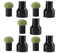 LALADEFIEE 10 spugnette per fondotinta - Testa rotonda, piccola spugna a forma di fungo, per cosmetici, trucco di bellezza e crema secca, verde flutter