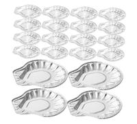 LALADEFIEE 100 Pezzi Teglie USA e Getta in Alluminio per Conchiglie di Capesante e Cozze, Piatti Eleganti per Presentazione Alimenti, per Cottura e Barbecue