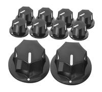 LALADEFIEE 10pezzi Manopole del Potenziometro Abs per Strumenti Musicali Tappi di Sostituzione per Volume e Tono Adattatori per Spinelli Parti di Chitarra