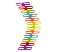 LALADEFIEE 12 Pezzi Segnabicchieri in Silicone a Forma di Anello per Feste e Party, Non Sbiadiscono e Resistenti All'invecchiamento, Marcatori per Bicchieri di Vino e Tazze Colore Casuale