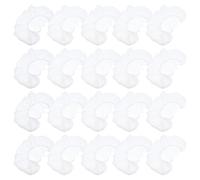 LALADEFIEE 150 Pezzi Coprilettini Monouso a Forma di U Non Tessuto Bianco Elastico Copricuscini per Lettini da Massaggio Copriviso per Spa e Saloni Igienici e Traspiranti per Uso
