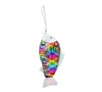 LALADEFIEE 1pezzi Borsa Mano Creativa Con Paillettes Elegante Borsa Tracolla Unica Per Monetine e Cosmetici Design Sirena Con Cerniera Pratica