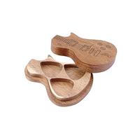 LALADEFIEE 1pezzi Scatola Porta Plettri Per Chitarra Legno Design Elegante Pratica e Duratura Adatta Per Viaggi e Concerti Senza Plettri Inclusi Marrone