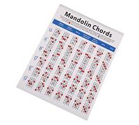 LALADEFIEE 1pezzi Tabella Di Titoli Generati Per Prodotto Mandolin Chord Chart Tabella Degli Accordi Per Mandolino Carta Rivestita Guida Pratica Per Principianti Diagramma Degli Accordi Per