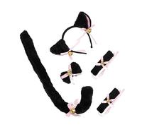 LALADEFIEE 1set Cerchietto Decorativo Con Orecchie Di Gatto e Coda Per Cosplay e Feste Accessori Chic Per Compleanni e Halloween