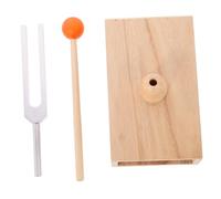 LALADEFIEE 1set Diapason Legno Con Risonatore e Martello Tuning Fork Per Yoga Meditazione e Tecniche Di Rilassamento Strumento Portatile e Resistente Per Pratiche Olistiche