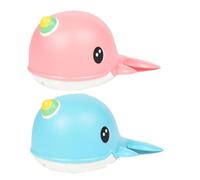 LALADEFIEE 2 Giocattoli Bagnetto Balena Giochi Bagno Carica Design Clessidra Colori Vivaci Rosa e Blu Sicuri e Stimolanti per Ragazzo