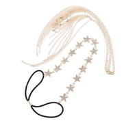 LALADEFIEE 2 Pezzi Catena la Testa Retrò in Lega Oro Decorazione per Chioma Delicata ed Elegante per Ragazze, Accessorio Leggero per Banchetti e Spettacoli