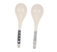 LALADEFIEE 2 pezzi Cucchiai per Zuppa e Minestra Cucchiai Resistenti e Leggeri Design Blu con Bordi Lisci Utensili da Cucina Riutilizzabili e Facili da per Uso e Regalo