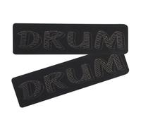 LALADEFIEE 2 Pezzi Protezione per Grancassa, Drum Hoop in Silicone Nero con Adesivo, Salva Cerchio e Pelle, Antiscivolo, per Sessioni di Pratica e Attività All'aperto
