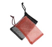 LALADEFIEE 2 pezzi Sacchetti Porta Saponetta in Nylon con Rete per Schiuma Multiuso per Viso Corpo e Lavaggio Design Appendibile per Asciugatura Rapida Colori Marrone e Nero
