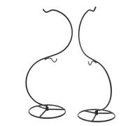 LALADEFIEE 2 Pezzi Supporto per Piante da Interno in Ferro Nero Design Moderno, Appendino per Bottiglie e Vaso da Balcone o Davanzale, Struttura Resistente e Funzionale