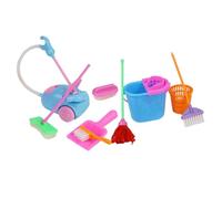 LALADEFIEE 2 set Kit Giocattoli Pulizia Miniatura per Casa delle Bambole Accessori Casual per Ragazzi e Ragazze Gioco Educativo e Decorativo Piccoli e Leggeri per Divertimento Colore Casuale