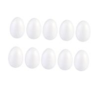 LALADEFIEE 20 Pezzi Uova di Schiuma da Pasqua 7 Cm Bianche Solidali per Lavoretti Fai da Te Artigianali, Decorazioni Pasquali e Feste Stagionali