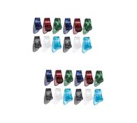 LALADEFIEE 24pezzi Plettri Per Chitarra Diverse Colorazioni Plettri Per Polpastrelli Materiale Durevole Per Chitarra e Basso Completo Di Pz Rosso Bianco Nero Blu Blu Scuro Verde