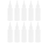 LALADEFIEE 25 Pezzi Bottiglie Applicatore per Tinta Chioma 50ml Punta a Becco Bianco in Pe e Abs Versatili per Olio, Lozioni e Shampoo Fai da Te